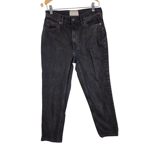 Everlane Denim - Everlane The Original Cheeky Jean Women 28 Black High Rise Straight Leg Organic